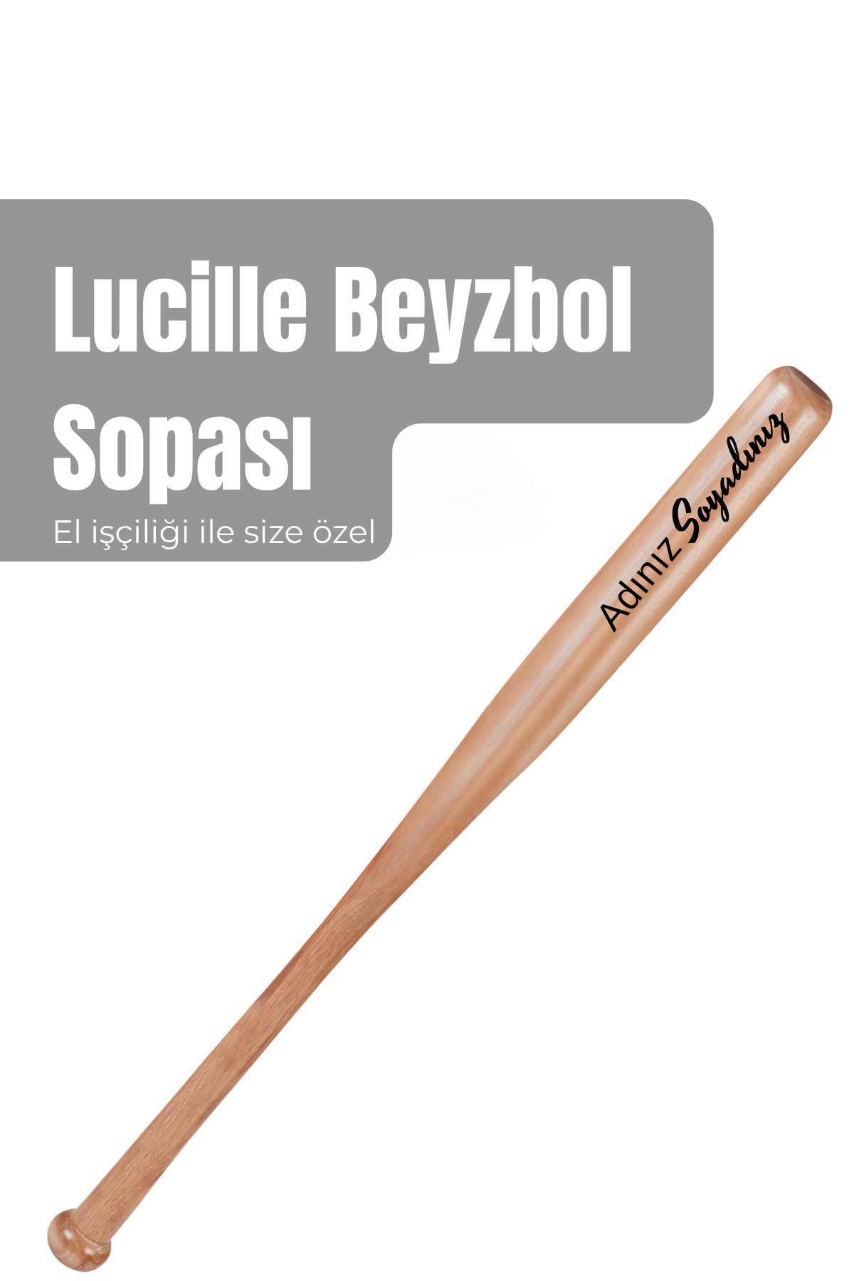 Kişiye Özel  El İşçiliği Beyzbol Sopası Dişbudak Ağacı